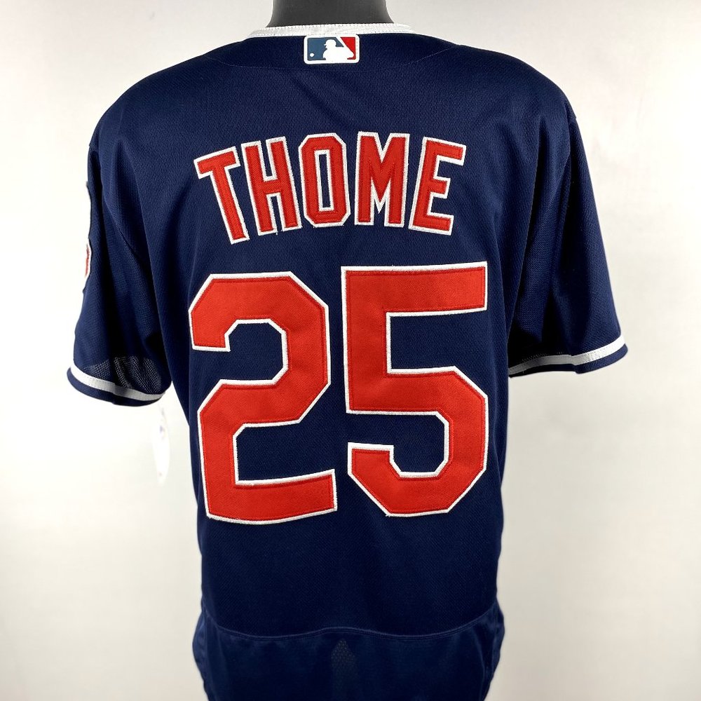 CLEVELAND INDIANS #25 Jim THOME Jersey Sewn Numbers & Logos BLUE